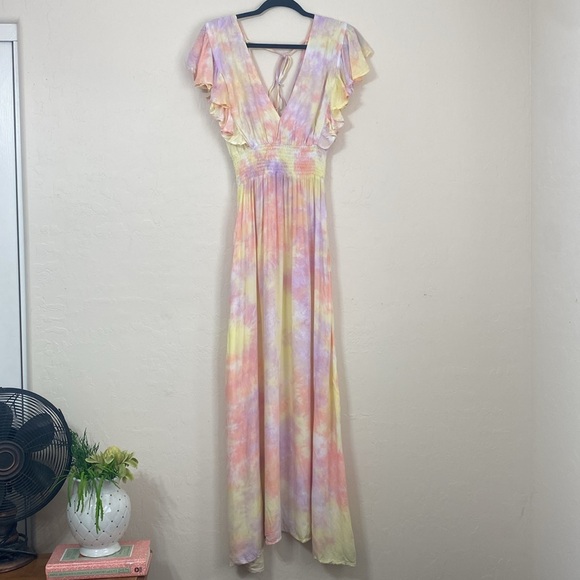 Tiare Hawaii Dahlia Maxi Tie Dye Dress size Small Medium - Picture 3 of 17